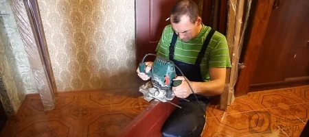 Расширение проема, установка межкомнатных дверей